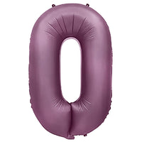 Party Brands 32 inch NUMBER 0 - METAL BALLOONS - PURPLE LILAC Foil Balloon 400100-PB-U