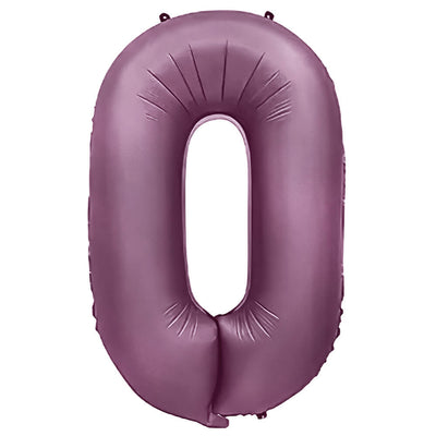 Party Brands 32 inch NUMBER 0 - METAL BALLOONS - PURPLE LILAC Foil Balloon 400100-PB-U