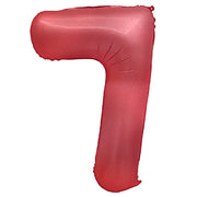 Party Brands 32 inch NUMBER 7 - METAL BALLOONS - CRIMSON RED Foil Balloon 400154-PB-U