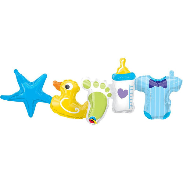 41 inch BABY BOY GARLAND (AIR - FILL ONLY) - LA Balloons