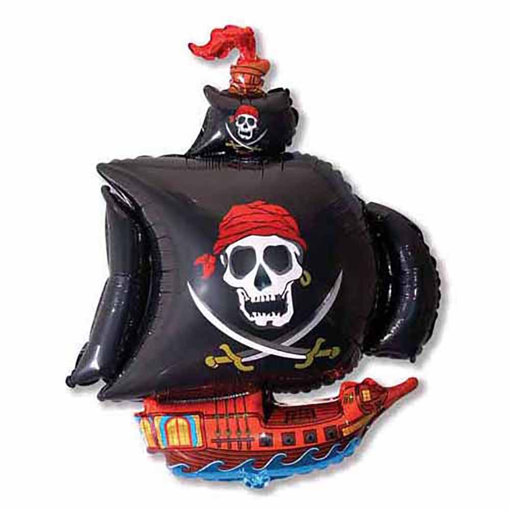 41 inch PIRATE SHIP - BLACK