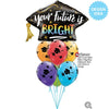 41 inch YOUR FUTURE IS BRIGHT GRAD CAP - LA Balloons
