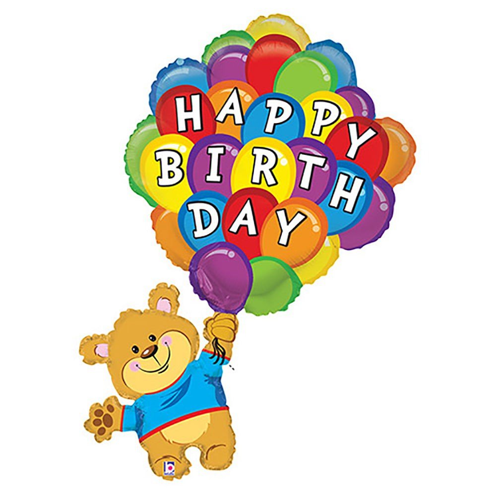 42 inch BIRTHDAY BALLOON BEAR