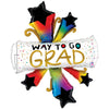 42 inch BURSTING STARS GRAD DIPLOMA - LA Balloons