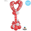 42 inch HEARTS & FILIGREE - RED - LA Balloons