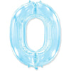42 inch NUMBER 0 - LA BALLOONS - PASTEL BLUE - LA Balloons