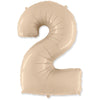 42 inch NUMBER 2 - LA BALLOONS - SATIN CREAM - LA Balloons