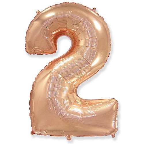 42 inch NUMBER 2 - ROSE GOLD - LA Balloons