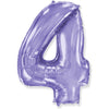42 inch NUMBER 4 - LA BALLOONS - LILAC PURPLE - LA Balloons