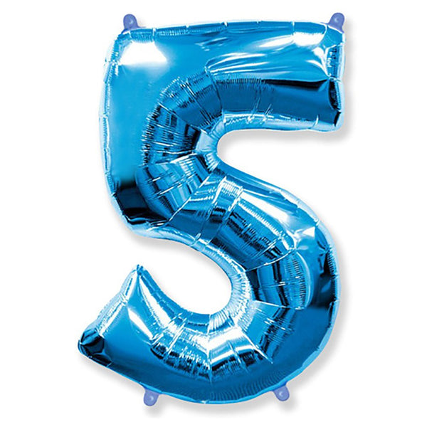 42 inch NUMBER 5 - BLUE - LA Balloons