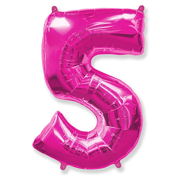 42 inch NUMBER 5 - FUCHSIA - LA Balloons