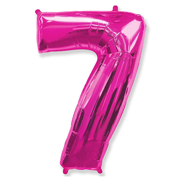 42 inch NUMBER 7 - FUCHSIA - LA Balloons