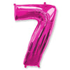42 inch NUMBER 7 - FUCHSIA - LA Balloons