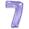 42 inch NUMBER 7 - LA BALLOONS - LILAC PURPLE - LA Balloons