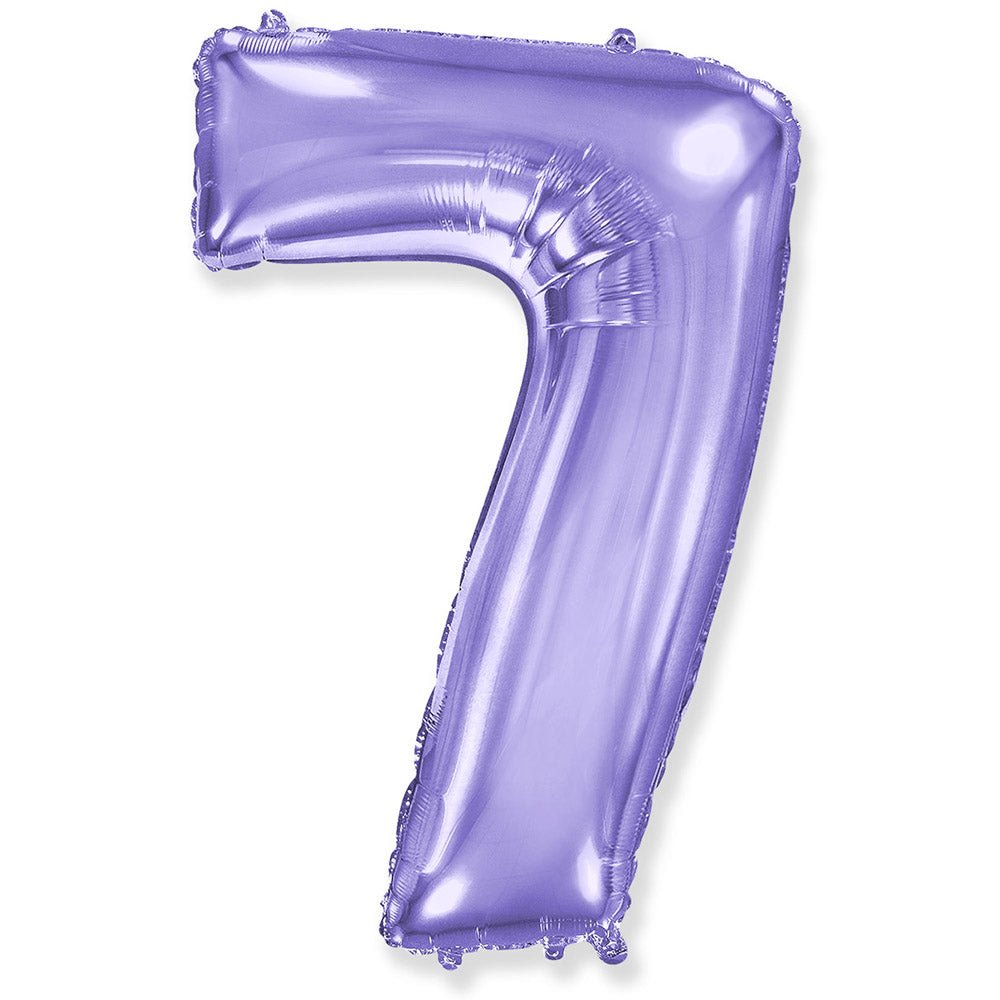 42 inch NUMBER 7 - LA BALLOONS - LILAC PURPLE