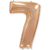 42 inch NUMBER 7 - ROSE GOLD - LA Balloons