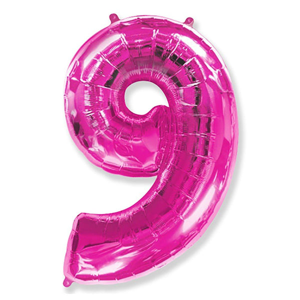 42 inch NUMBER 9 - FUCHSIA - LA Balloons
