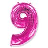 42 inch NUMBER 9 - FUCHSIA - LA Balloons