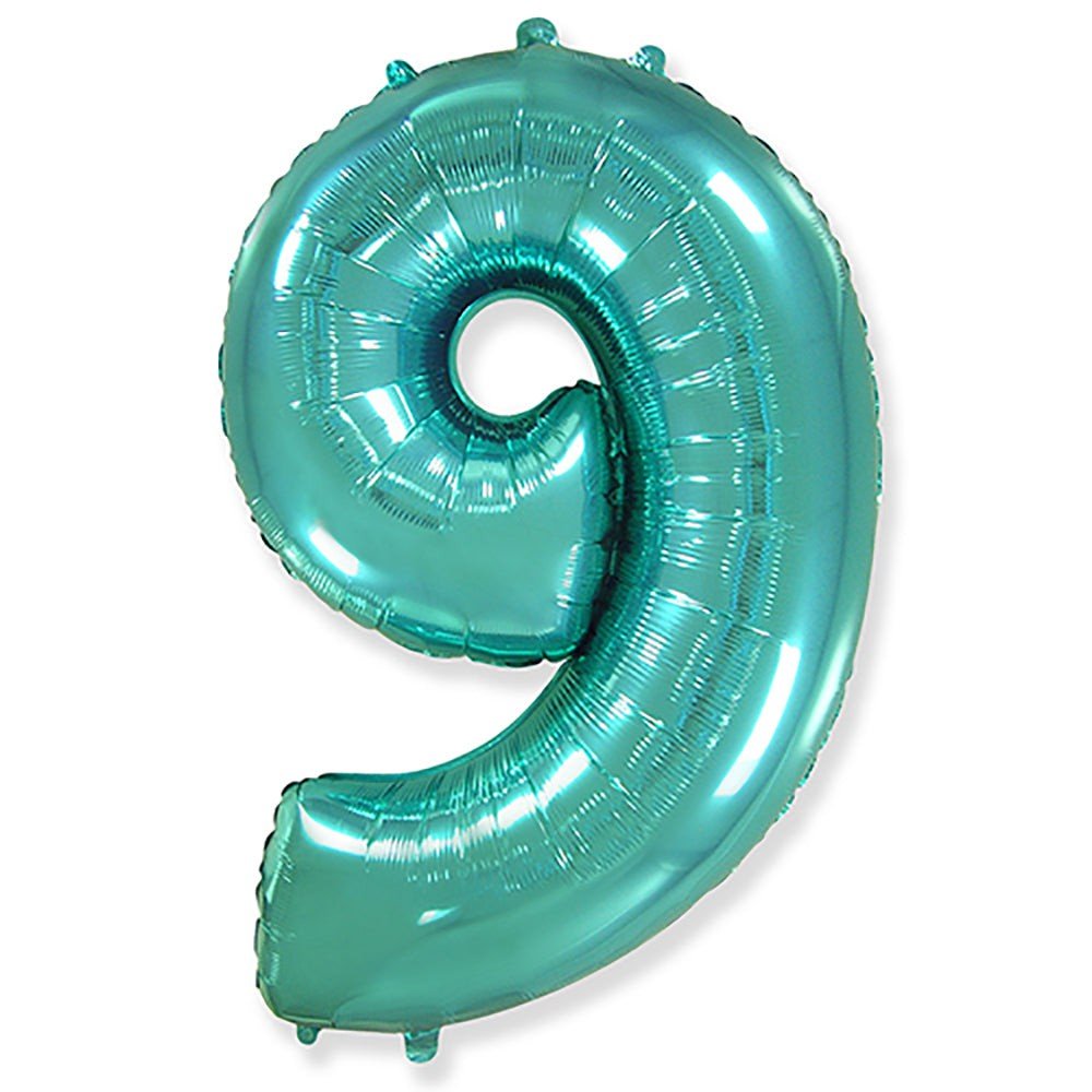 42 inch NUMBER 9 - TEAL BLUE