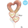 42 inch ROSE GOLD GLITTER OMBRE HEART - LA Balloons