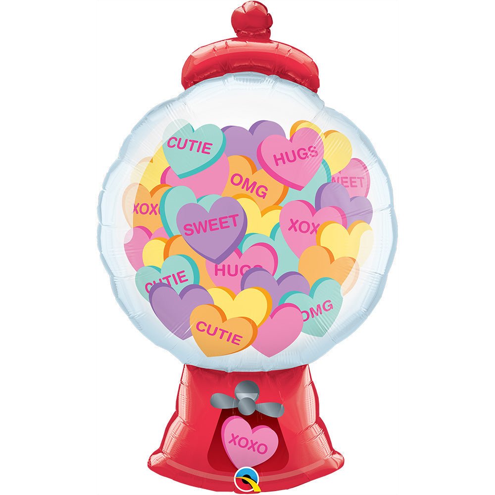 43 inch CANDY HEARTS GUMBALL MACHINE