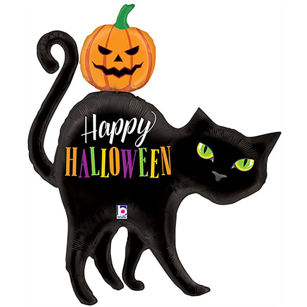 44 inch HALLOWEEN BLACK CAT - LA Balloons