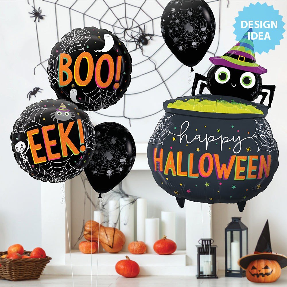44 in Betallic Halloween Spider Cauldron Foil Balloon 25226 - LA Balloons