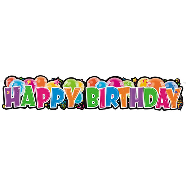 4.5ft HAPPY BIRTHDAY GIANT JOINTED BANNER - LA Balloons