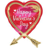 Anagram 29 inch HAPPY VALENTINE'S DAY ARTISTIC TOUCH ARROW Foil Balloon 46373-01-A-P