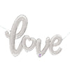 47 inch LOVE SCRIPT - SILVER - LA Balloons