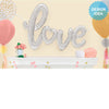 47 inch LOVE SCRIPT - SILVER - LA Balloons