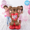 49 inch SATIN BROWN LOVE BEAR AIRLOONZ - LA Balloons