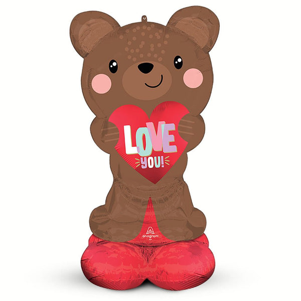 49 inch SATIN BROWN LOVE BEAR AIRLOONZ - LA Balloons