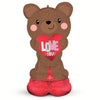 49 inch SATIN BROWN LOVE BEAR AIRLOONZ - LA Balloons