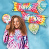 49 inch TIE - DYE BANNER BIRTHDAY - LA Balloons