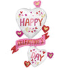 49 inch VALENTINE SATIN BOTANICAL TRACES - LA Balloons