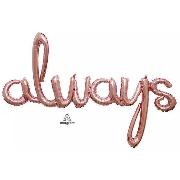 49″ SCRIPT PHRASE: ALWAYS (AIR - FILL ONLY) - LA Balloons
