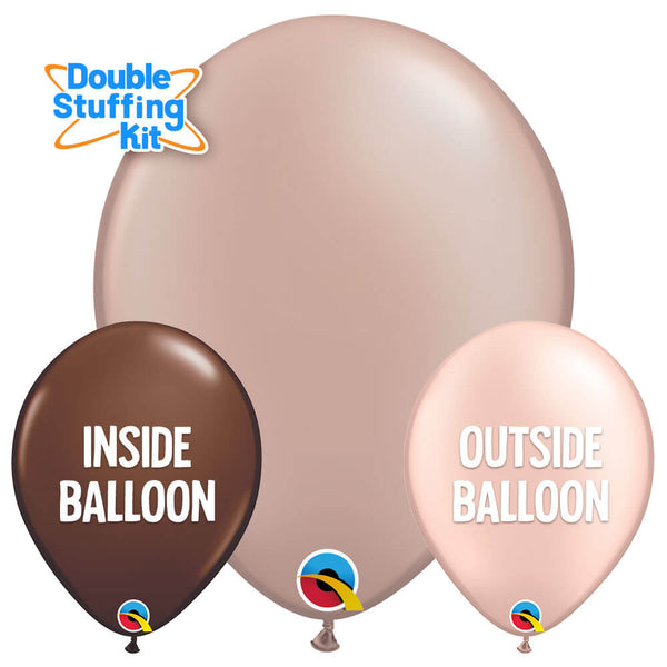 5 inch QUALATEX CHOCOLATE PEACH - DOUBLE - STUFFING KIT - LA Balloons