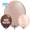 5 inch QUALATEX CHOCOLATE PEACH - DOUBLE - STUFFING KIT - LA Balloons