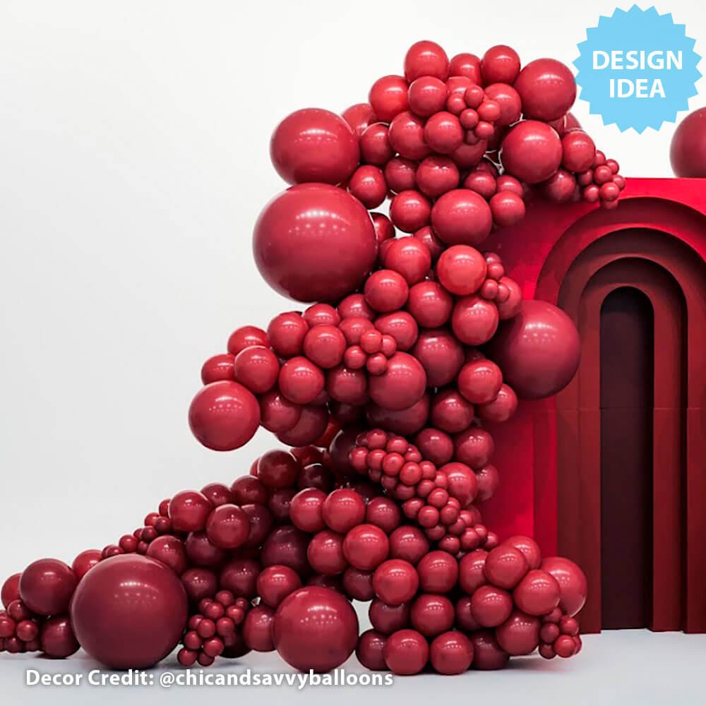 5 inch TUFTEX SAMBA BURGUNDY - LA Balloons