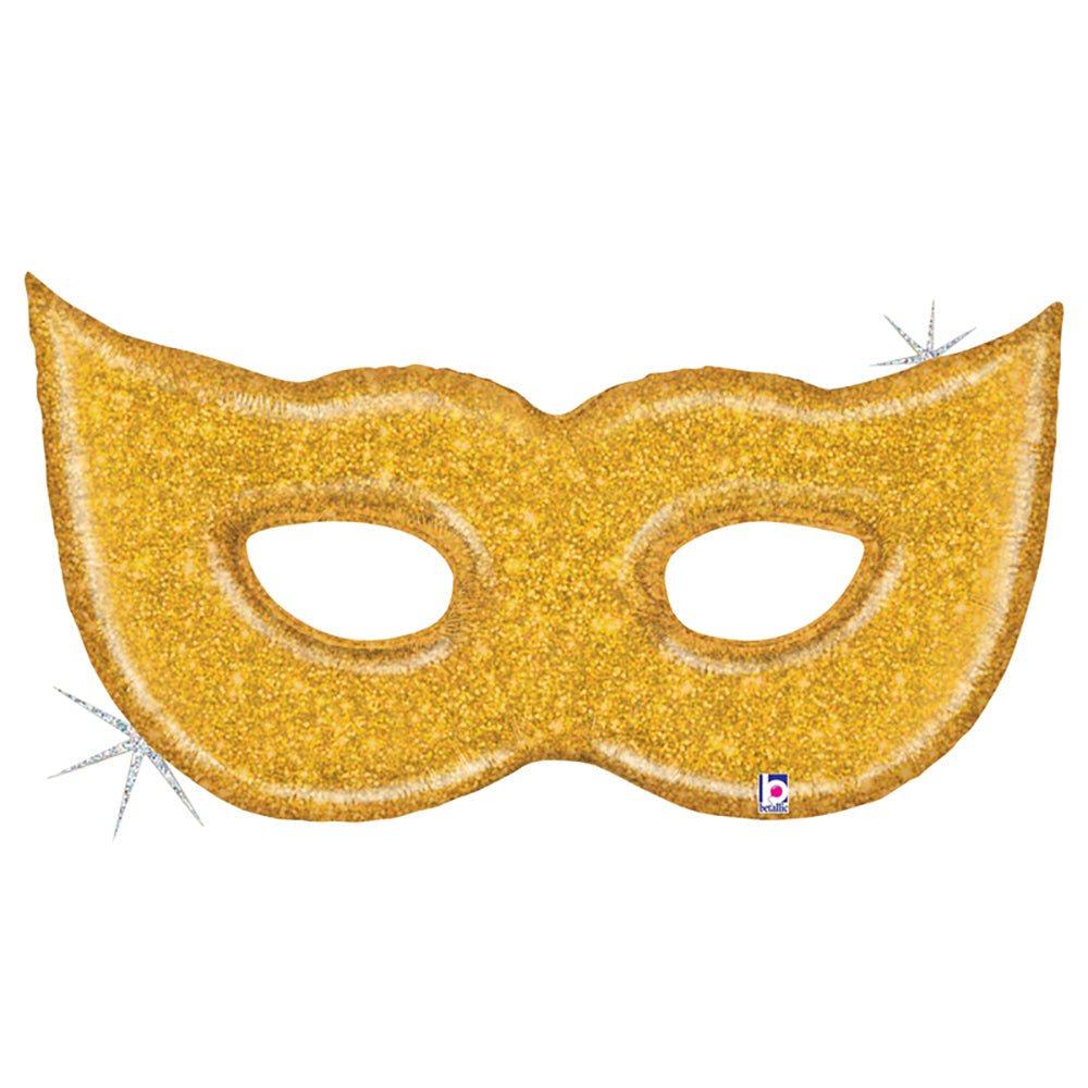51 inch GOLD GLITTER MASK