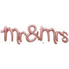 51″ SCRIPT PHRASE: MR & MRS (AIR - FILL ONLY) - LA Balloons