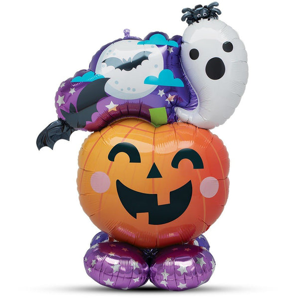 53 inch FUN & SPOOKY GHOST & PUMPKIN AIRLOONZ - LA Balloons