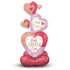 55 inch COLORFUL MOM STACKED HEARTS AIRLOONZ - LA Balloons