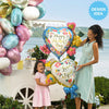 59 inch HAPPY MOTHER'S DAY PAINTED FLORAL PRINTS - LA Balloons