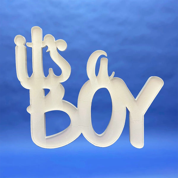 59 inch SCRIPT IT'S A BOY MOSAIC FRAME - LA Balloons