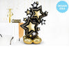 59 inch STAR CLUSTER BLACK & GOLD AIRLOONZ - LA Balloons