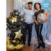 59 inch STAR CLUSTER BLACK & GOLD AIRLOONZ - LA Balloons