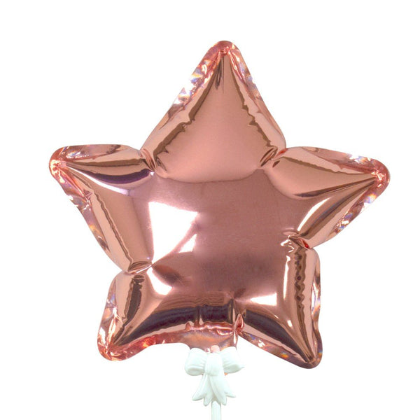 6 inch SELF - INFLATING STAR - ROSE GOLD - LA Balloons