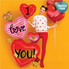 65 inch SPECIAL DELIVERY I LOVE YOU HEARTS - LA Balloons